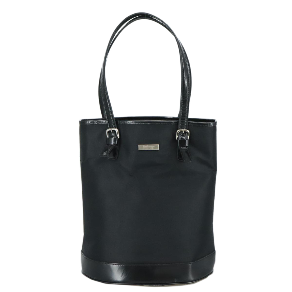 Burberrys Blue Label Tote Bag Nylon Black Auth bs21183 - Picture 13 of 16